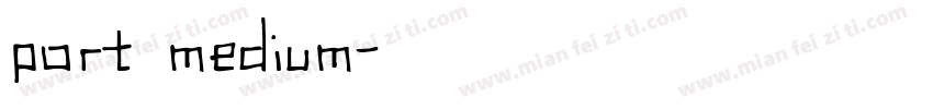 port medium字体转换